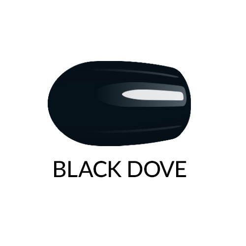 Nail lacquer gel finish Black Dove
